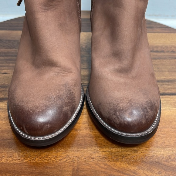 Steve Madden Cognac Wantagh Leather Ankle Booties - Picture 5 of 14